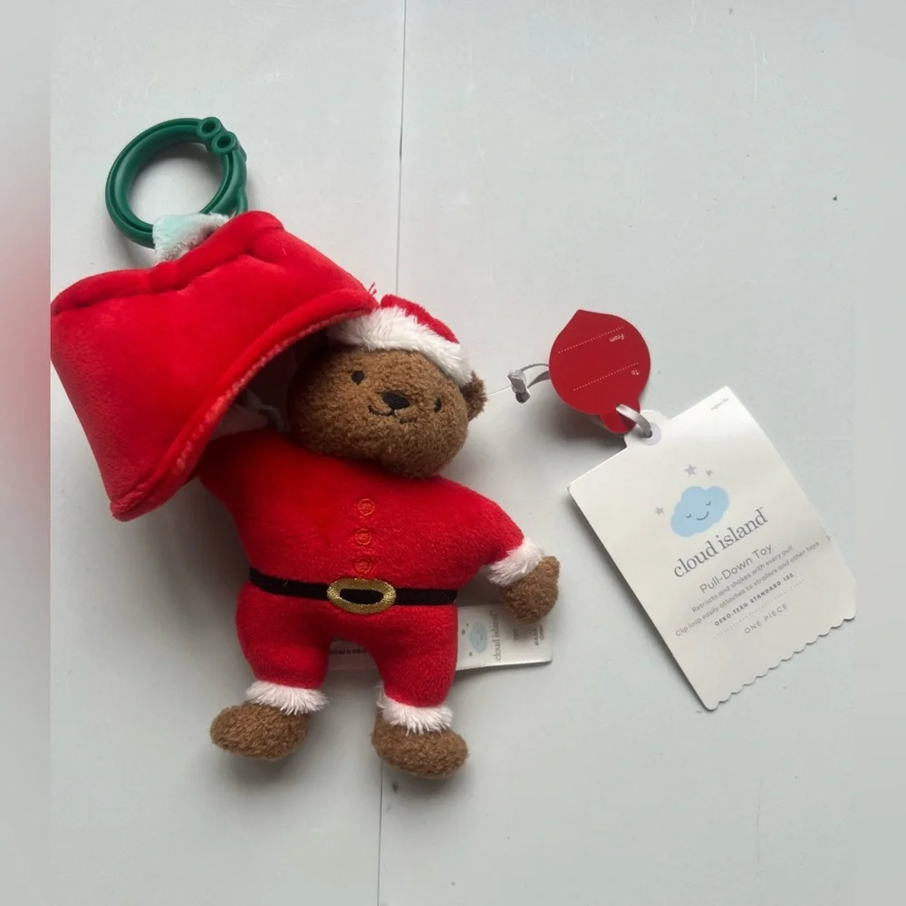 Holiday Santa Bear Pull Toy - Cloud Island™